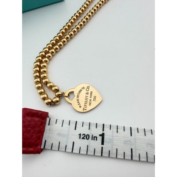 Return to Tiffany & Co. Mini Bead 18" Necklace 18k Rose Gold 21g Retired - Picture 6 of 10